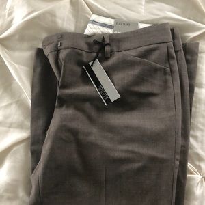 Editor flare leg low rise dress pants